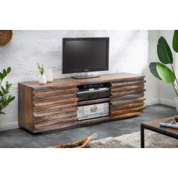 LuxD Dizajnový TV stolík Lorenzo 150 cm sheesham dymový