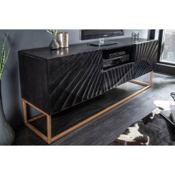 LuxD Dizajnový TV stolík Shayla 160 cm čierny - mango