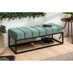 LuxD Dizajnová lavica Halle 110 cm zamat - mentolová zelená