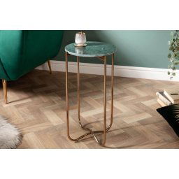 LuxD Odkladací stolík Tristen I 35 cm mramor zelený