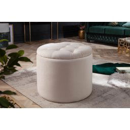 LuxD Dizajnová taburetka Rococo 50 cm béžová