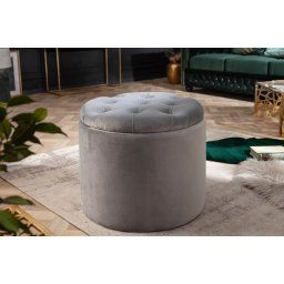 LuxD Dizajnová taburetka Rococo 50 cm strieborná