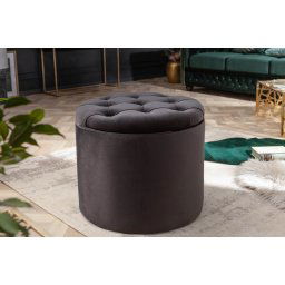 LuxD Dizajnová taburetka Rococo 50 cm čierna