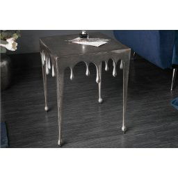 LuxD Dizajnový odkladací stolík Gwendolyn S 44 cm strieborný