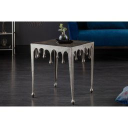LuxD Dizajnový odkladací stolík Gwendolyn L 50 cm strieborný