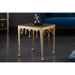 LuxD Dizajnový odkladací stolík Gwendolyn L 50 cm zlatý