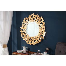 LuxD Dizajnové nástenné zrkadlo Fairy zlaté x 25016