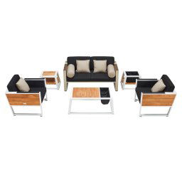 Higold Záhradná zostava HIGOLD - York Lounge White/Black Olefin