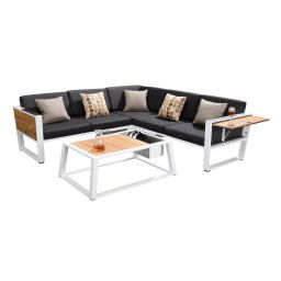 Higold Záhradná zostava HIGOLD - York Corner Lounge White/Black Olefin