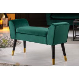LuxD Dizajnová lavica Dafina 90 cm zamat smaragdová zelená