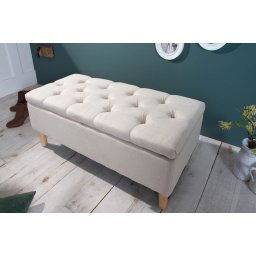 LuxD Dizajnová lavica Queen 100 cm béžová