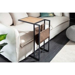 LuxD Dizajnový stôl na notebook s úložným priestorom Giuliana 48 cm imitácia dub