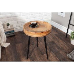 LuxD Odkladací stolík Desmond 35 cm mango