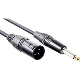 Mikrofónový kábel XLR samec/ jack 6,3mm 2,5m Pronomic