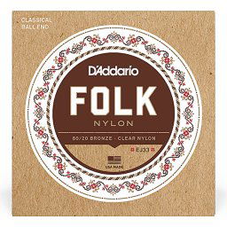 Struny na folkovú gitaru 28-45 nylon EJ33 Guľka D´Addario