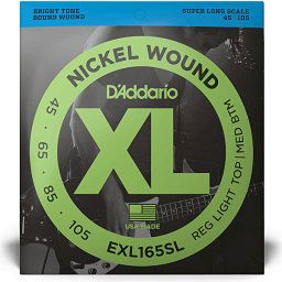 Struny na elektrickú basgitaru EXL165SL Super long D´Addario