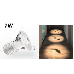 Zabudovaný mini logo projektor statický - LED Gobo 7W projekcia loga do 3M