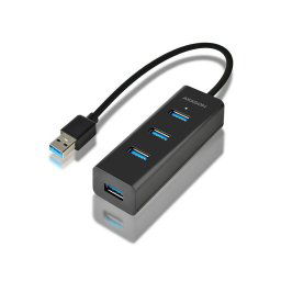 AXAGON HUE-S2B, 4x USB 3.0 CHARGING hub, micro USB nap. konektor, kábel USB-A 30cm HUE-S2B