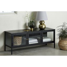 Furniria Dizajnový TV stolík Joey 132 cm čierny