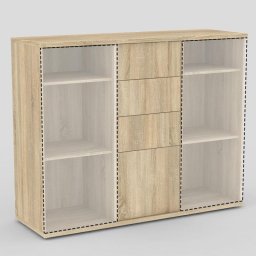 Drevona, Skrinka kombinovaná, 149cm, viac farieb, REA ALBERTA 03A