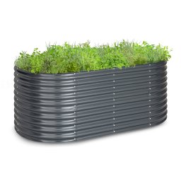 Blumfeldt High Grow vyvýšený záhon 200 x 80 x 100 cm oceľový vlnitý plech, jednoduchá montáž