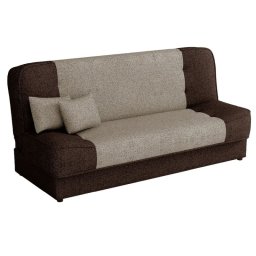 Kondela Rozkladacia pohovka, látka hnedá, svetlohnedá, ASIA NEW