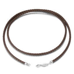 Olivie Kožená hnedá pletená šnúrka 50cm, tl.3 mm 6032