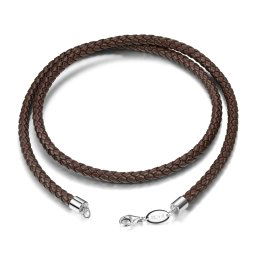 Olivie Kožená hnedá pletená šnúrka 55cm, tl.5 mm 6042