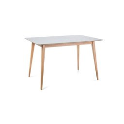 Jedálenský stôl, 120x80cm, MDF, sivý, buk, Signal, LARINO