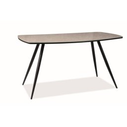 Jedálenský stôl, 140x80cm, sklo, čierny, Signal, SENSO