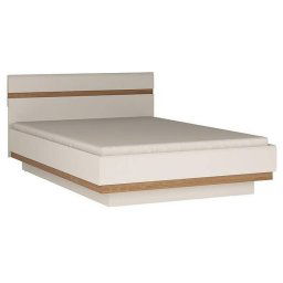 EXTOM posteľ LYNATE TYP 91 140x200 biela/biely lesk/dub truflowy