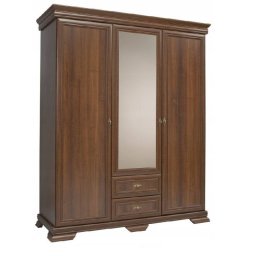 Skriňa, 158cm, kombinovaná, samoa king, zrkadlo, KORA KS2