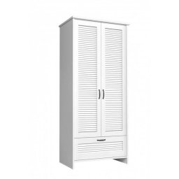Skriňa, 88cm, vešiaková, biela, ORIENT S2D