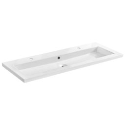 Umývadlo do kúpeľne, 121cm, biele, SPIRIT WHITE 120 UM-8070-120