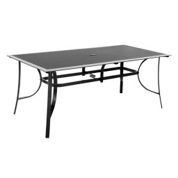 Záhradný stôl, 150x90cm, kov čierny, MRP M150