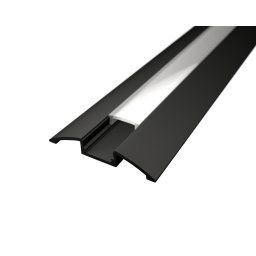 LED Solution Nástenný profil pre LED pásiky N4 čierny Vyberte variantu a dĺžku: Profil + Nacvakávacie opálový difúzor 2m