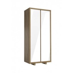 Skriňa, 90cm, kombinovaná, lefkas ciemny, biela, ASPEN S2D