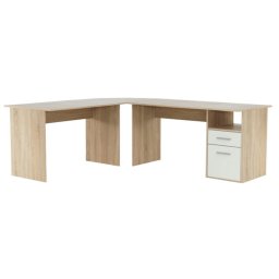 Kondela PC stôl MAURUS NEW MA11, dub sonoma/biela