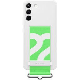 Samsung Silikónový Kryt vr Popruhu pre Galaxy S22+ White EF-GS906TWEGWW