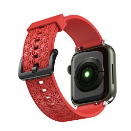 Hurtel Strap Y remienok pre hodinky Apple Watch 7 / SE (45/44/42mm), červený