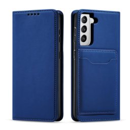 MG Magnet Card knižkové kožené puzdro na Samsung Galaxy S22 Plus, modré