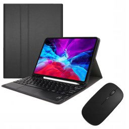 Strado Puzdro s klávesnicou, myšou a touchpadom pre Apple iPad Air 4 / Air 5 2022 / iPad 11 Pro, čierne