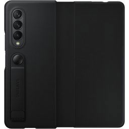Samsung Kožený Flip Kryt pre Galaxy Z Fold3 5G Black EF-FF926LBEGWW