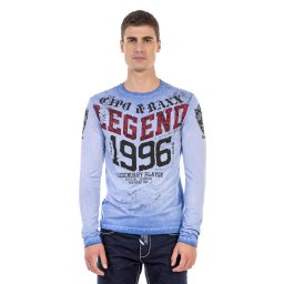 Tričko Cipo & Baxx CL486 blue