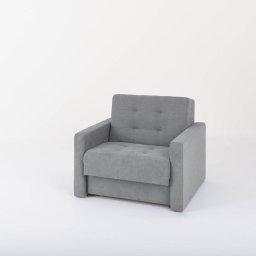 Drevona, Kreslo s rozkladom a úložným priestorom, látka sivá, LARA I