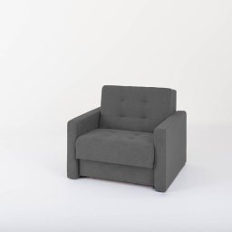 Drevona, Kreslo s rozkladom a úložným priestorom, látka sivá, LARA I