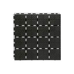 PROSPERPLAST EASY SQUARE záhradné dlaždice 1,5 m2, čierna IES40