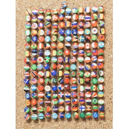 Push pins Vlajky štátov - sada 100 ks