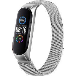 Tactical 829 Loop Magnetický Kovový Remienok pre Xiaomi Mi Band 7 Silver 8596311191145