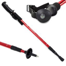 Trekové teleskopické palice K Nordic Walking 2 ks Červená